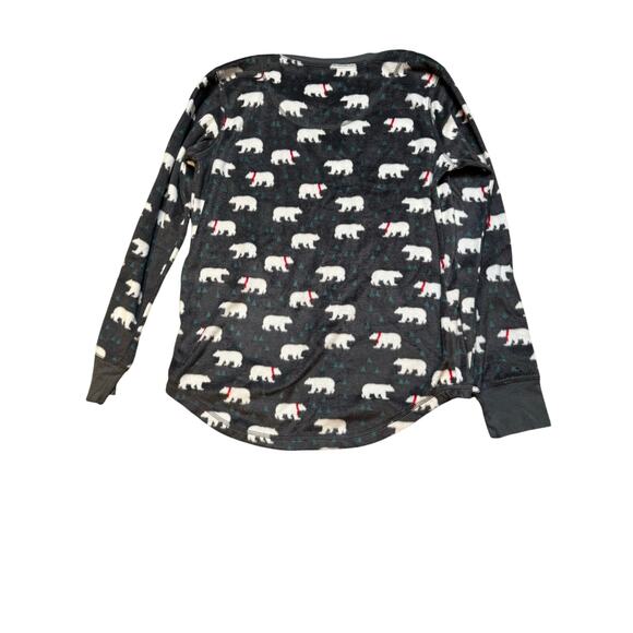 PJ Salvage Womens Medium Polar Bear Pajama Set Long Sleeve Sleepwear Loungewear - Picture 6 of 7